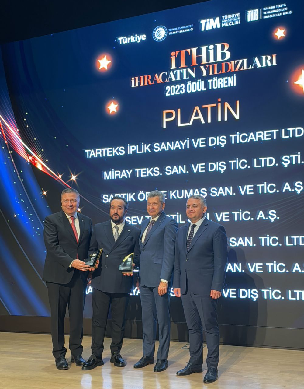 2023 İhracatın Yıldızları Platin Ödülü